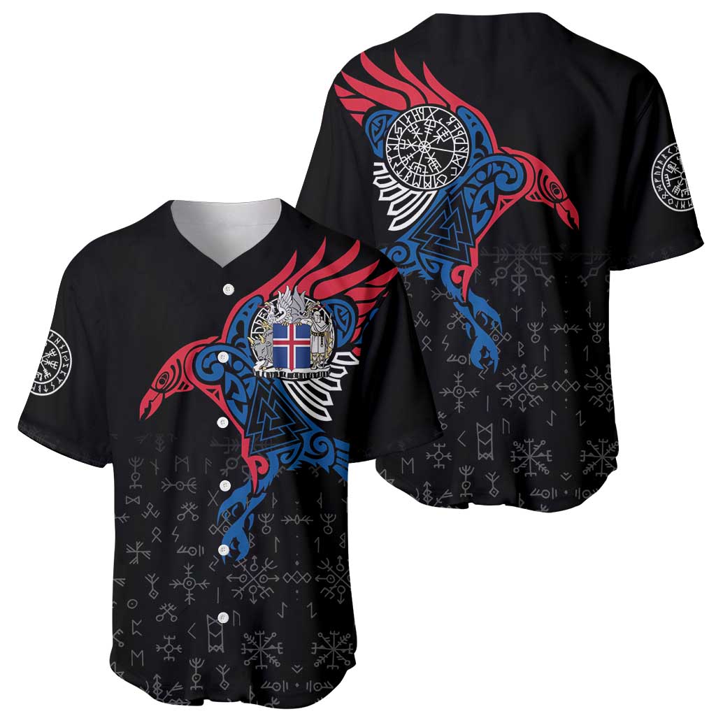 Iceland Viking Culture Baseball Jersey Norse Mythology Raven Tattoo