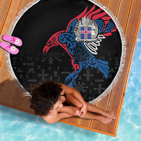 Iceland Viking Culture Beach Blanket Norse Mythology Raven Tattoo