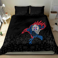 Iceland Viking Culture Bedding Set Norse Mythology Raven Tattoo