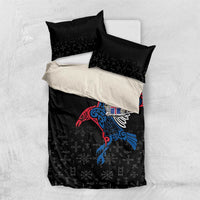 Iceland Viking Culture Bedding Set Norse Mythology Raven Tattoo
