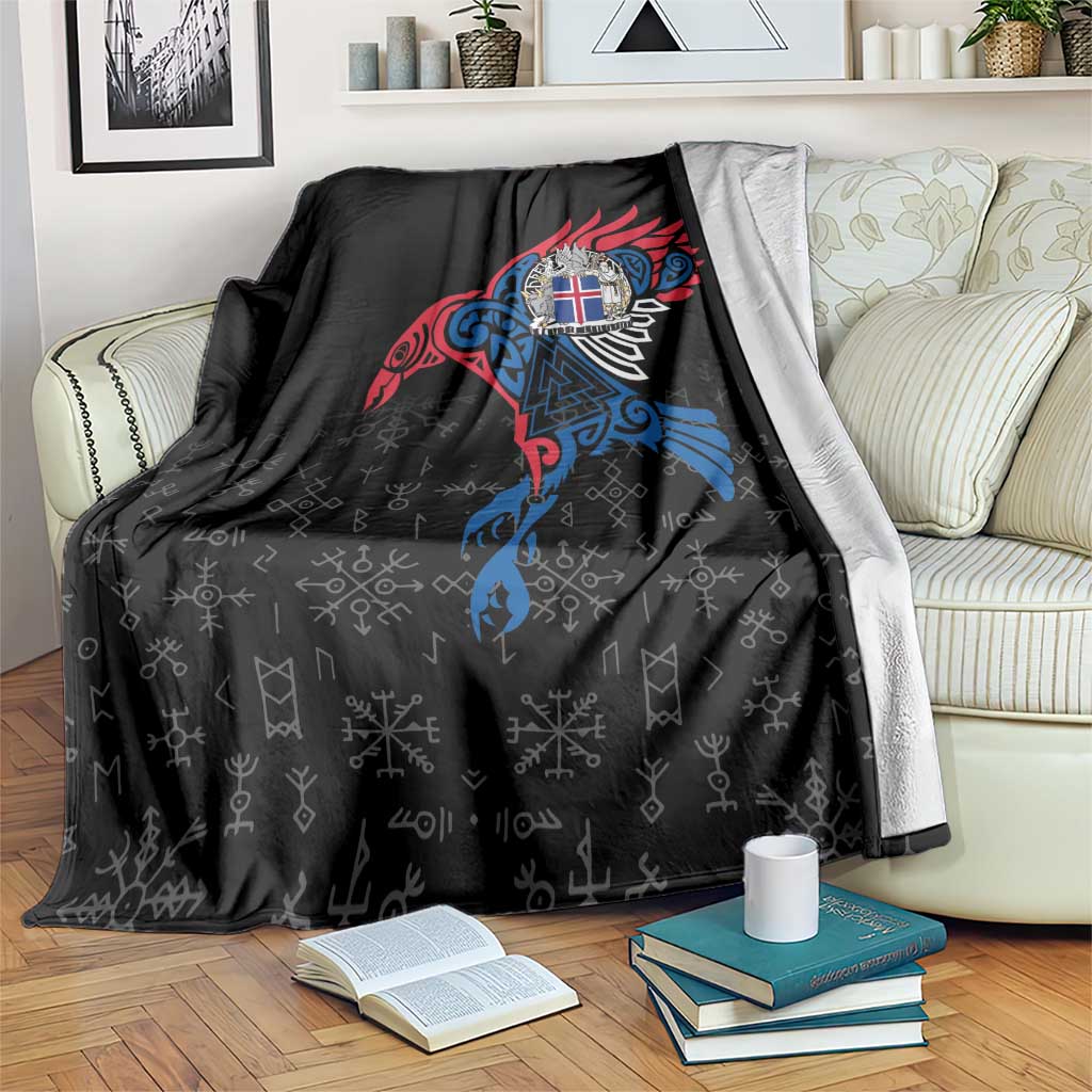 Iceland Viking Culture Blanket Norse Mythology Raven Tattoo