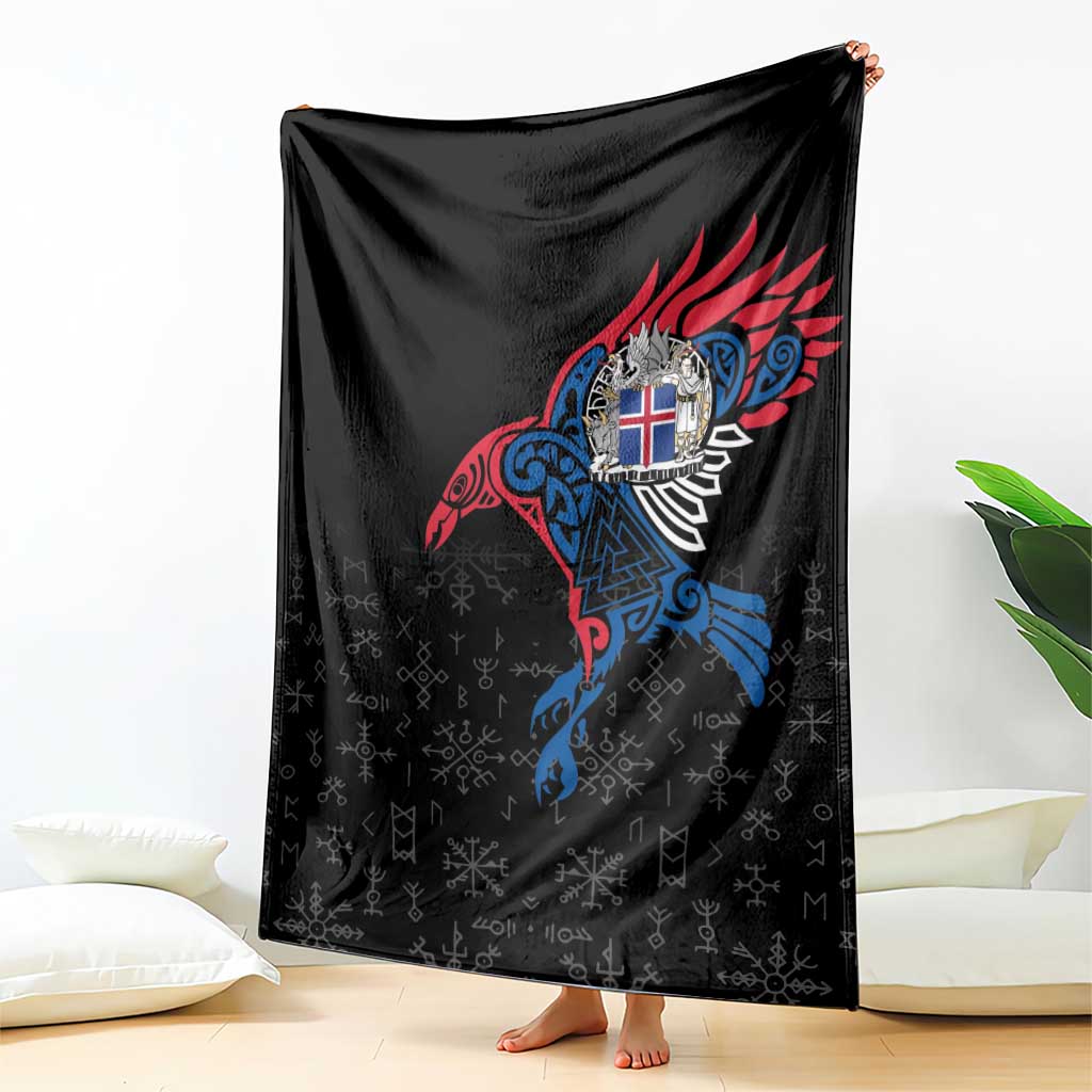 Iceland Viking Culture Blanket Norse Mythology Raven Tattoo