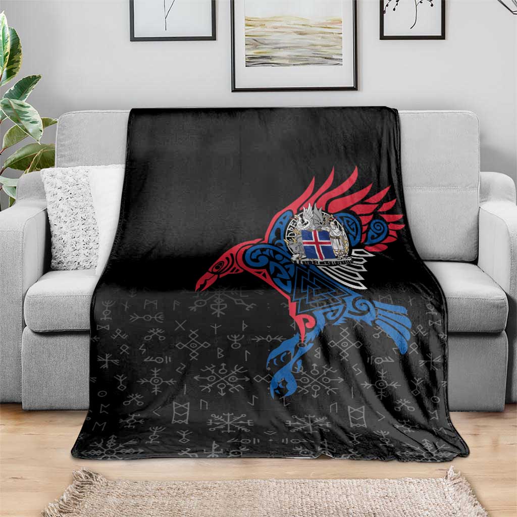 Iceland Viking Culture Blanket Norse Mythology Raven Tattoo