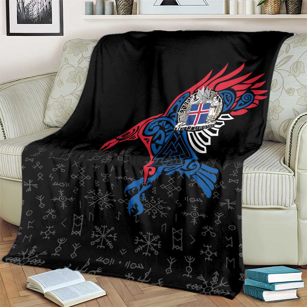Iceland Viking Culture Blanket Norse Mythology Raven Tattoo