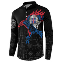 Iceland Viking Culture Button Sweatshirt Norse Mythology Raven Tattoo