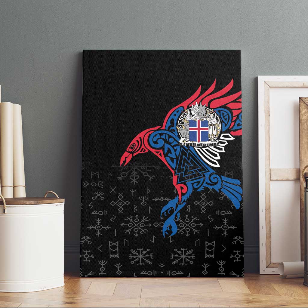 Iceland Viking Culture Canvas Wall Art Norse Mythology Raven Tattoo