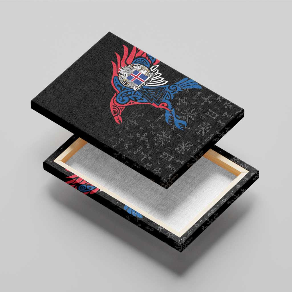 Iceland Viking Culture Canvas Wall Art Norse Mythology Raven Tattoo
