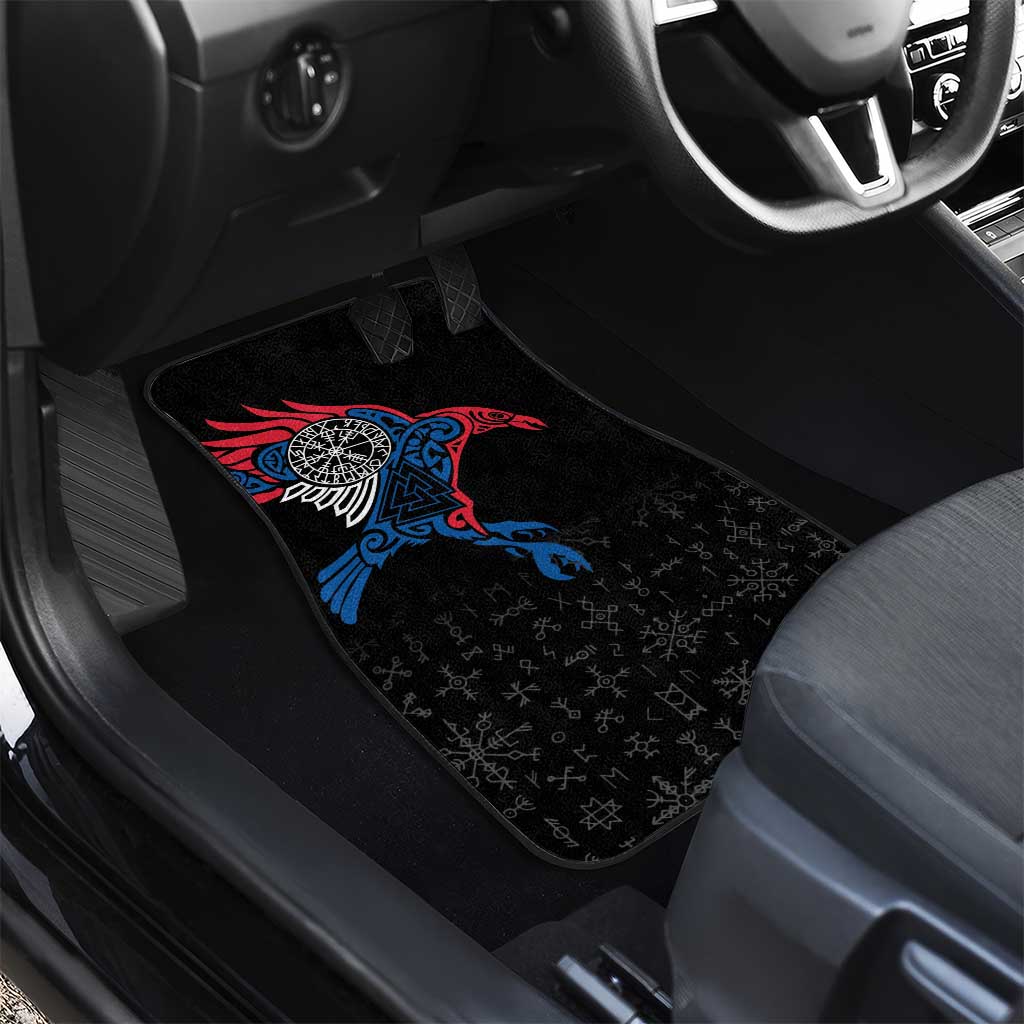 Iceland Viking Culture Car Mats Norse Mythology Raven Tattoo