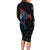 Iceland Viking Culture Family Matching Long Sleeve Bodycon Dress and Hawaiian Shirt Norse Mythology Raven Tattoo