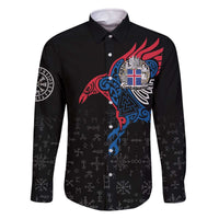 Iceland Viking Culture Family Matching Off The Shoulder Long Sleeve Dress and Hawaiian Shirt Norse Mythology Raven Tattoo