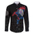 Iceland Viking Culture Family Matching Off The Shoulder Long Sleeve Dress and Hawaiian Shirt Norse Mythology Raven Tattoo