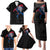 Iceland Viking Culture Family Matching Puletasi and Hawaiian Shirt Norse Mythology Raven Tattoo