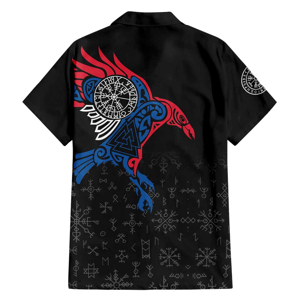 Iceland Viking Culture Family Matching Puletasi and Hawaiian Shirt Norse Mythology Raven Tattoo