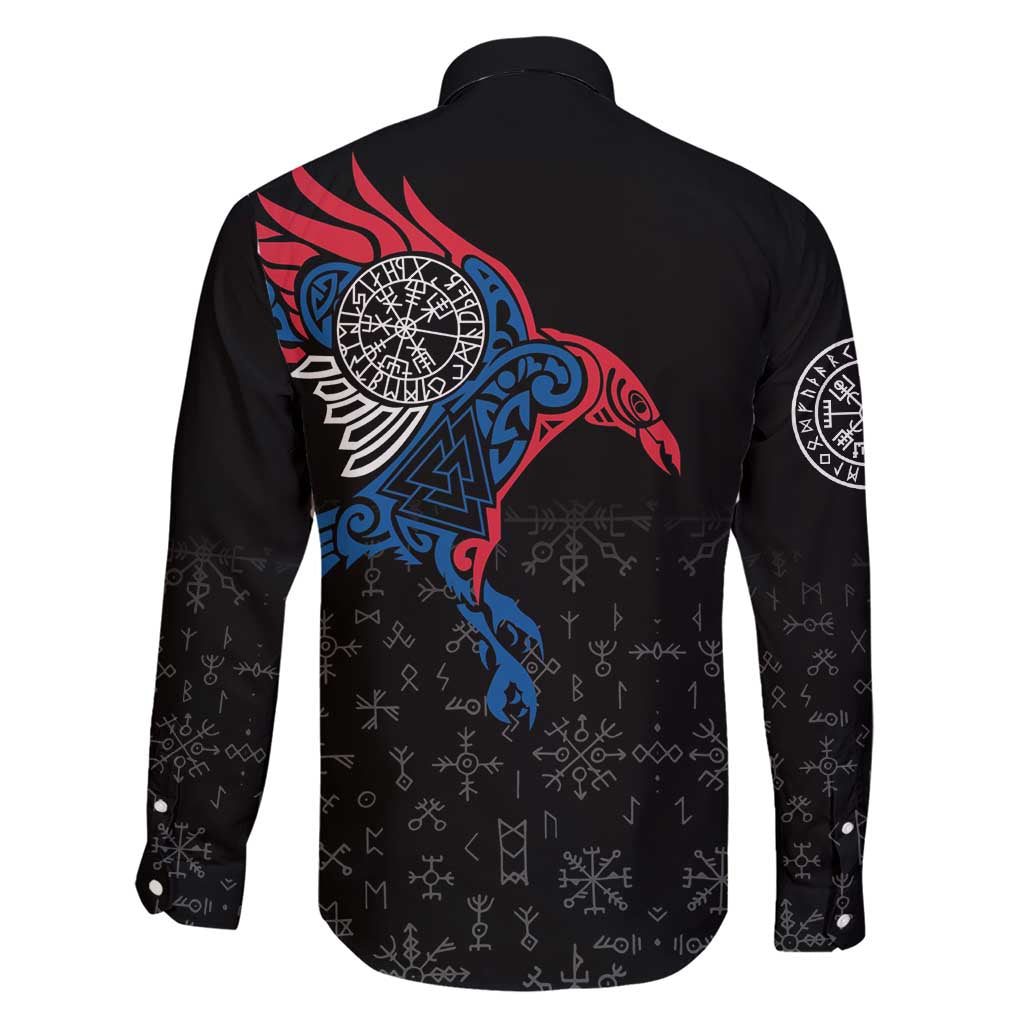 Iceland Viking Culture Family Matching Short Sleeve Bodycon Dress and Hawaiian Shirt Norse Mythology Raven Tattoo