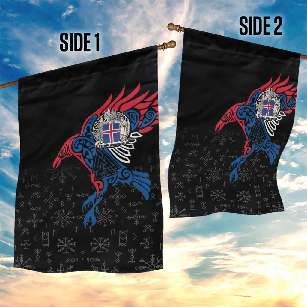 Iceland Viking Culture Garden Flag Norse Mythology Raven Tattoo
