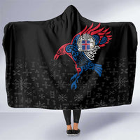 Iceland Viking Culture Hooded Blanket Norse Mythology Raven Tattoo