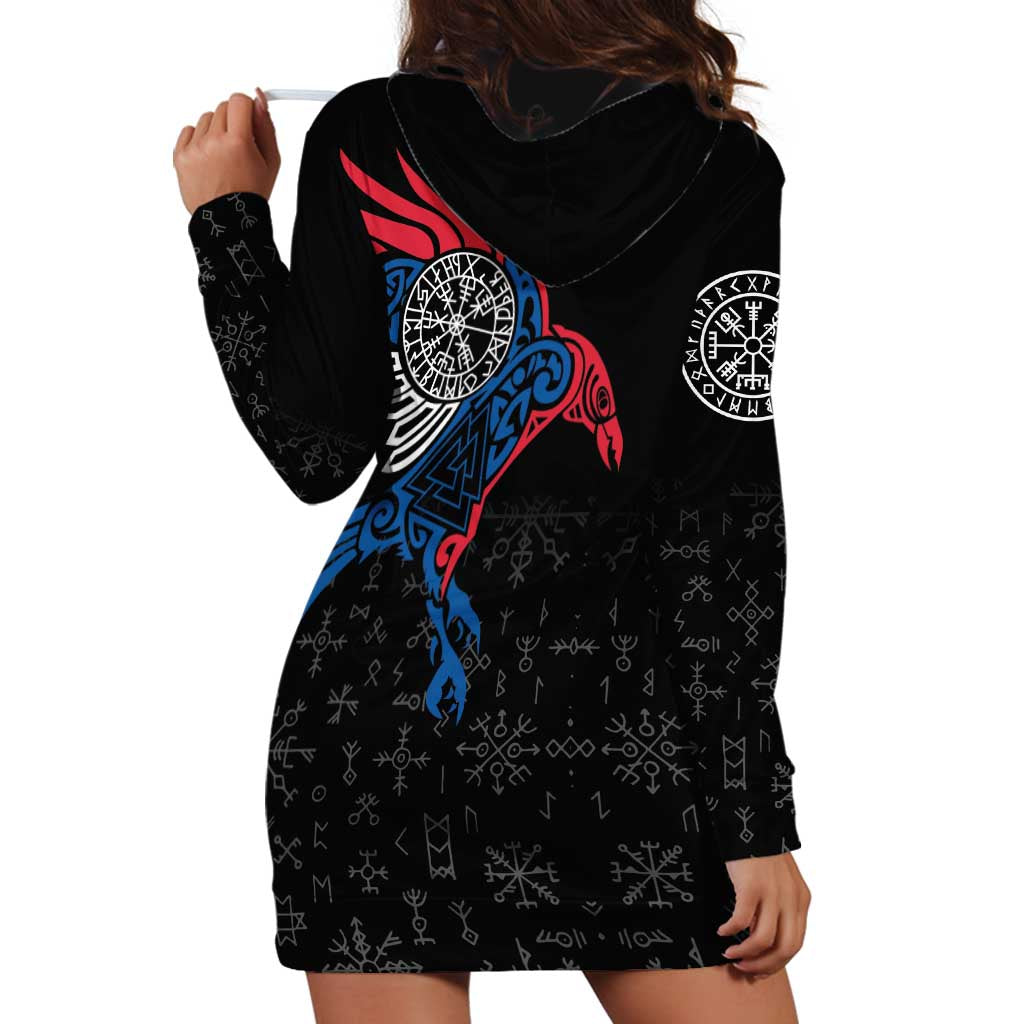 Iceland Viking Culture Hoodie Dress Norse Mythology Raven Tattoo