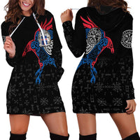 Iceland Viking Culture Hoodie Dress Norse Mythology Raven Tattoo