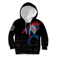 Iceland Viking Culture Kid Hoodie Norse Mythology Raven Tattoo