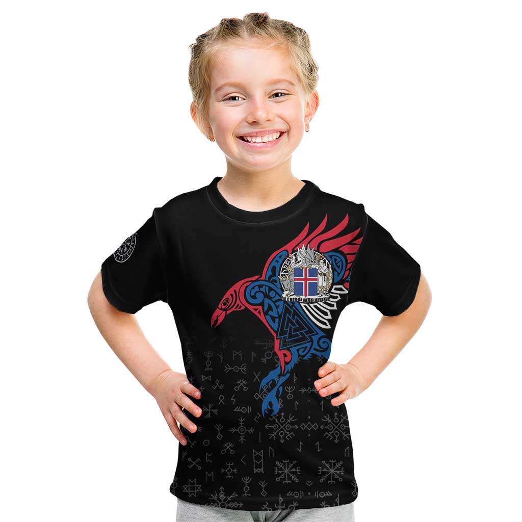 Iceland Viking Culture Kid T Shirt Norse Mythology Raven Tattoo