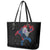 Iceland Viking Culture Leather Tote Bag Norse Mythology Raven Tattoo