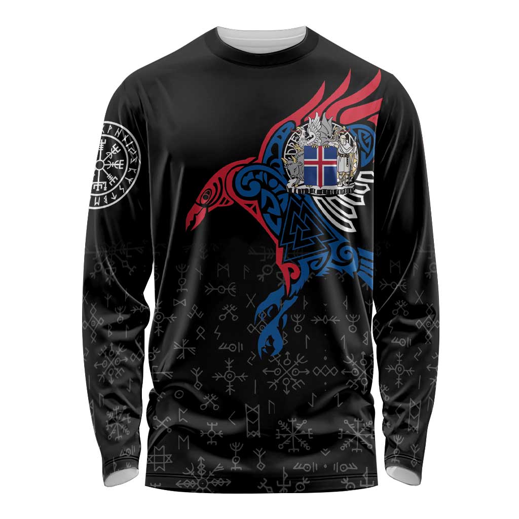 Iceland Viking Culture Long Sleeve Shirt Norse Mythology Raven Tattoo