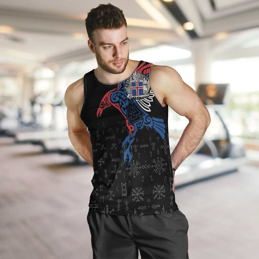 Iceland Viking Culture Men Tank Top Norse Mythology Raven Tattoo
