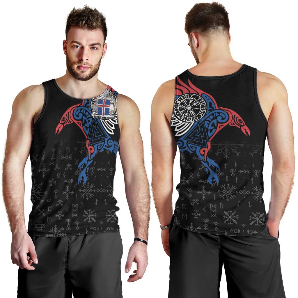 Iceland Viking Culture Men Tank Top Norse Mythology Raven Tattoo