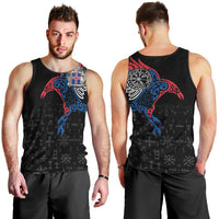 Iceland Viking Culture Men Tank Top Norse Mythology Raven Tattoo