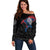 Iceland Viking Culture Off Shoulder Sweater Norse Mythology Raven Tattoo