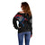 Iceland Viking Culture Off Shoulder Sweater Norse Mythology Raven Tattoo