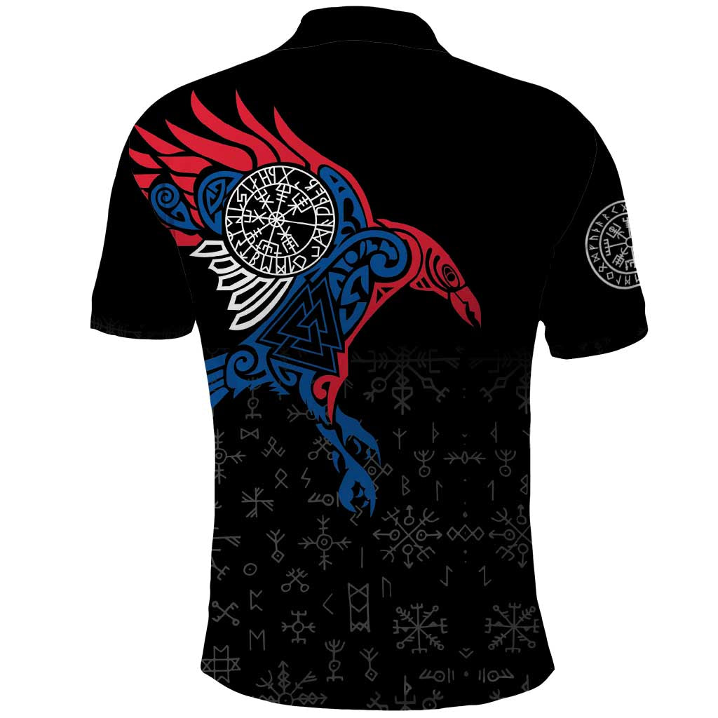 Iceland Viking Culture Polo Shirt Norse Mythology Raven Tattoo