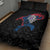 Iceland Viking Culture Quilt Bed Set Norse Mythology Raven Tattoo