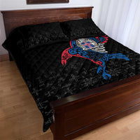 Iceland Viking Culture Quilt Bed Set Norse Mythology Raven Tattoo