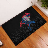 Iceland Viking Culture Rubber Doormat Norse Mythology Raven Tattoo