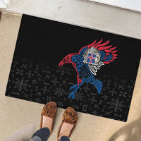 Iceland Viking Culture Rubber Doormat Norse Mythology Raven Tattoo