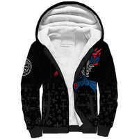 Iceland Viking Culture Sherpa Hoodie Norse Mythology Raven Tattoo
