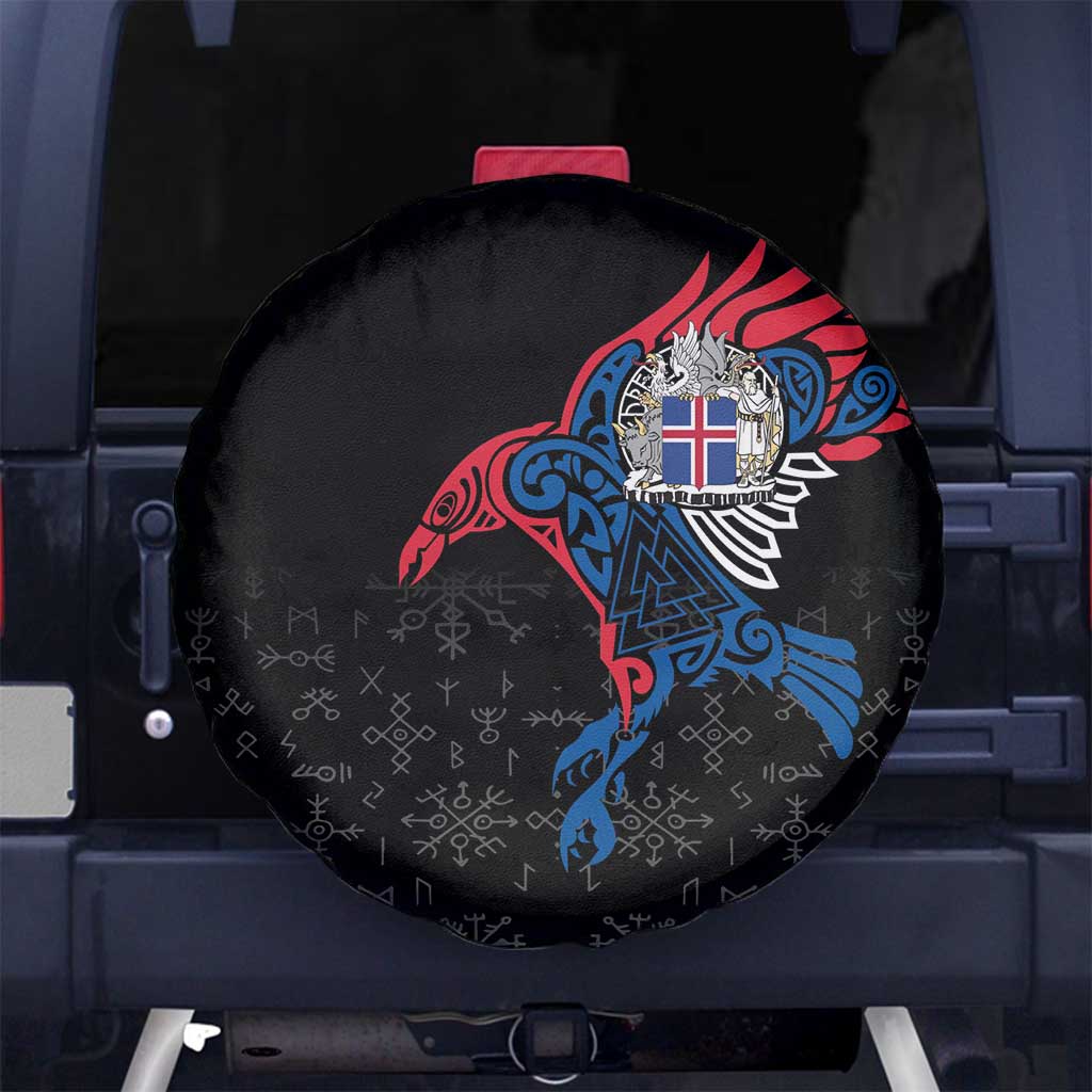 Iceland Viking Culture Spare Tire Cover Norse Mythology Raven Tattoo