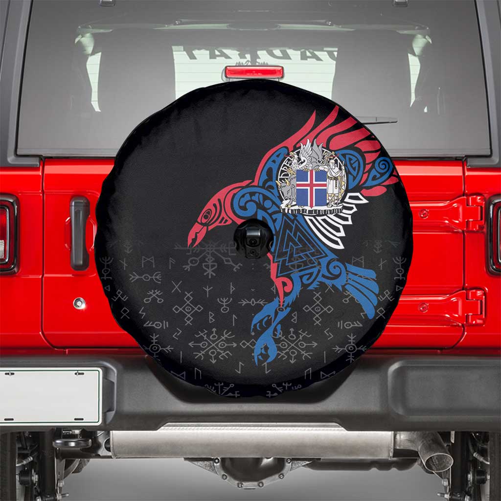 Iceland Viking Culture Spare Tire Cover Norse Mythology Raven Tattoo