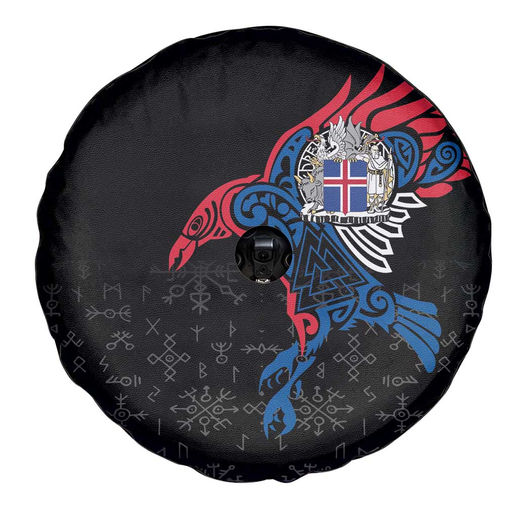 Iceland Viking Culture Spare Tire Cover Norse Mythology Raven Tattoo