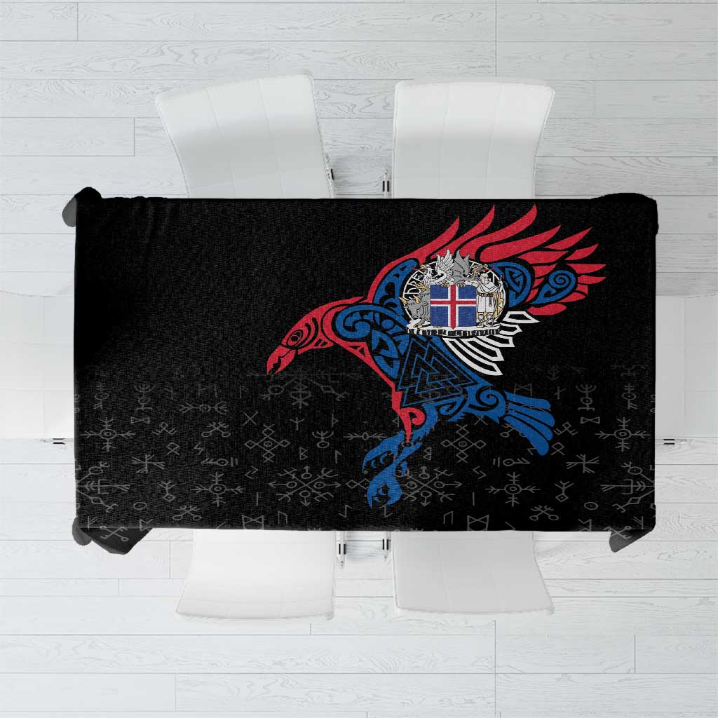 Iceland Viking Culture Tablecloth Norse Mythology Raven Tattoo