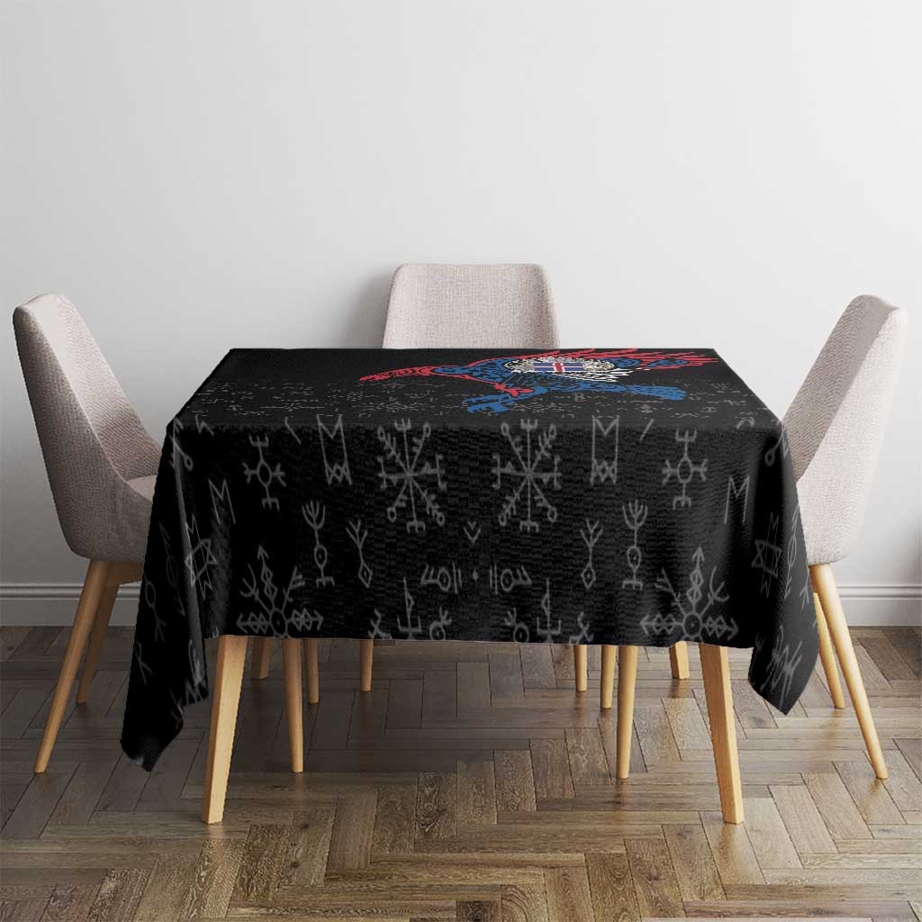 Iceland Viking Culture Tablecloth Norse Mythology Raven Tattoo