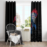 Iceland Viking Culture Window Curtain Norse Mythology Raven Tattoo