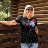 Iceland Viking Culture Women Polo Shirt Norse Mythology Raven Tattoo