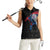 Iceland Viking Culture Women Sleeveless Polo Shirt Norse Mythology Raven Tattoo