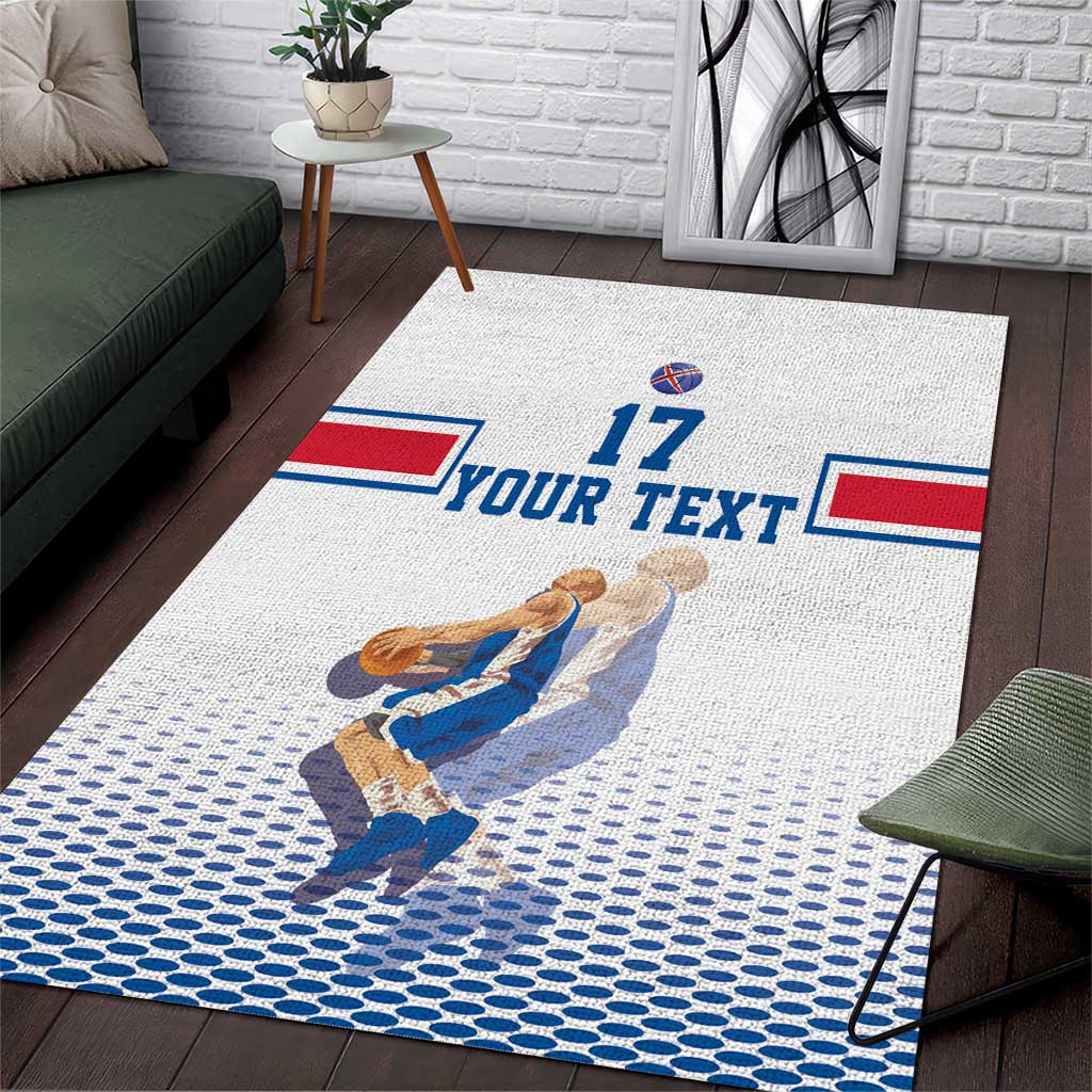 Iceland Basketball Custom Area Rug White Style