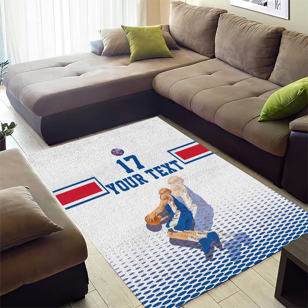 Iceland Basketball Custom Area Rug White Style