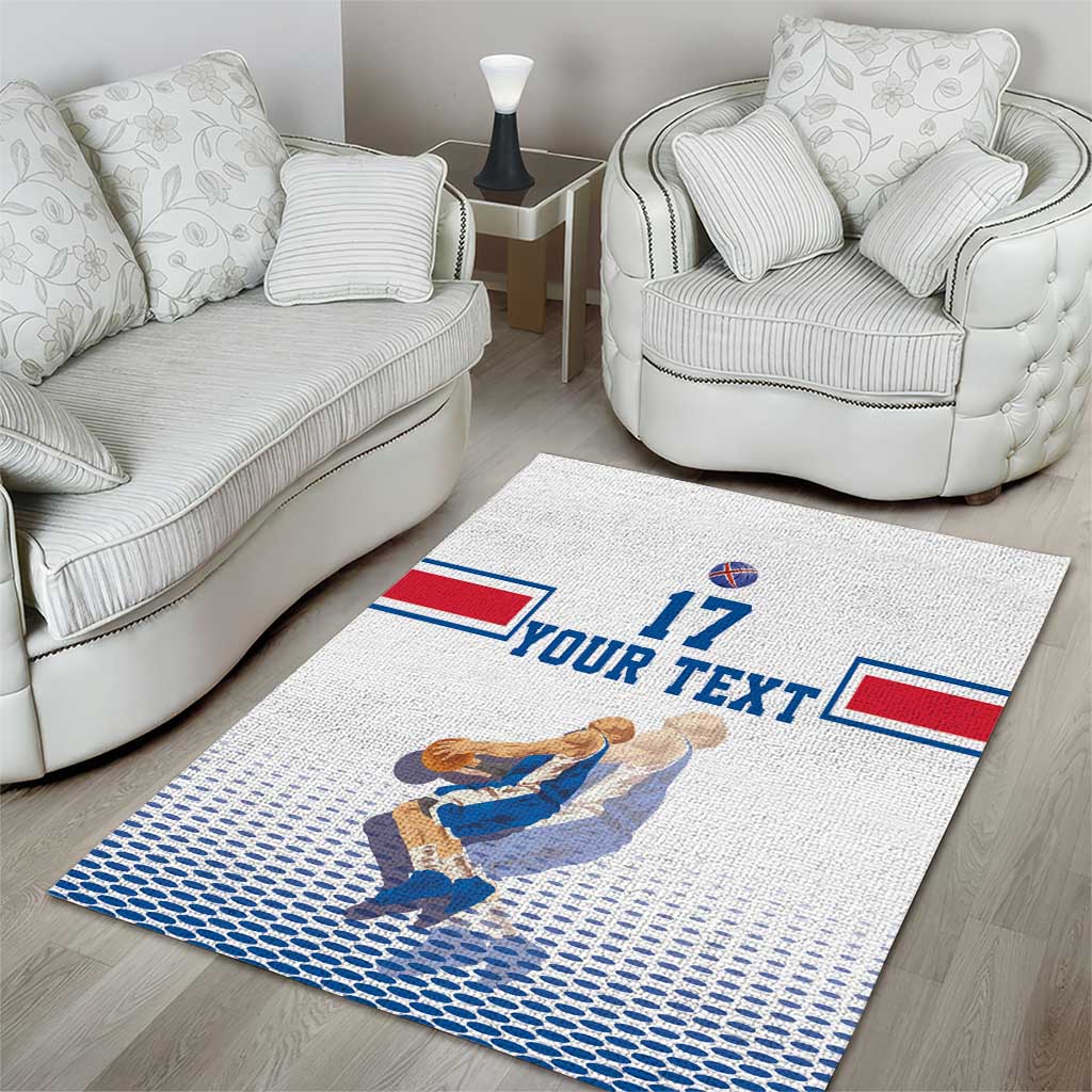 Iceland Basketball Custom Area Rug White Style