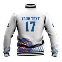 Iceland Basketball Custom Baseball Jacket White Style