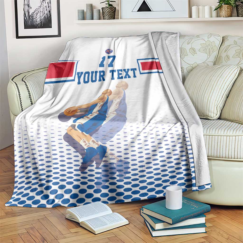 Iceland Basketball Custom Blanket White Style